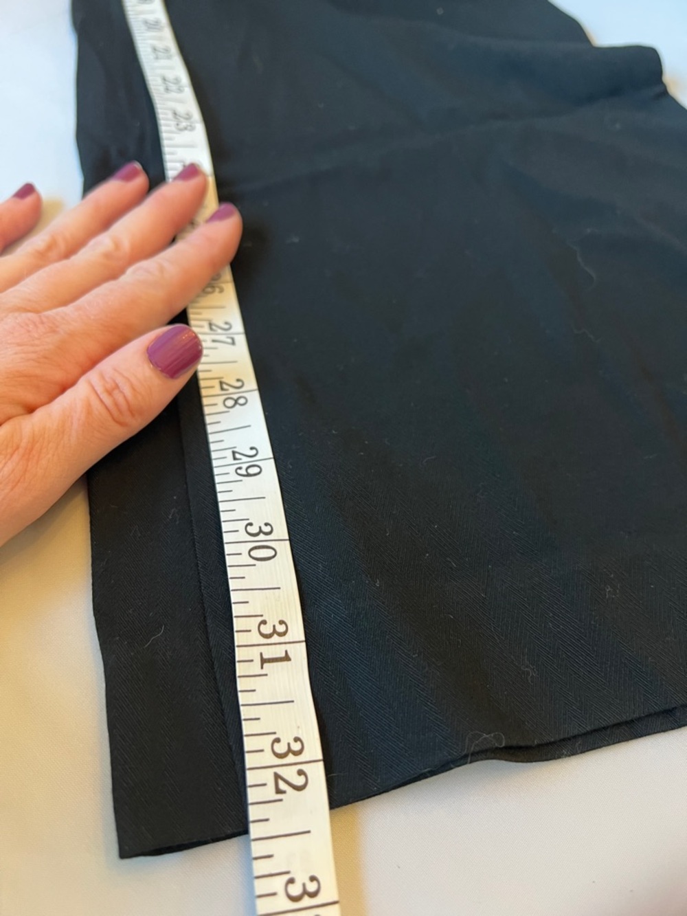 bebe Black Slim Fit Low Rise Dress Pants with Flared Cuff. Size 8 - Picture 9 of 12